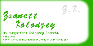 zsanett kolodzey business card